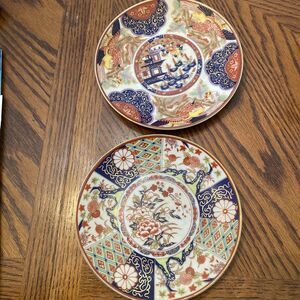 Vintage Porcelain Imari Ware Japan Decorative Wall Plates